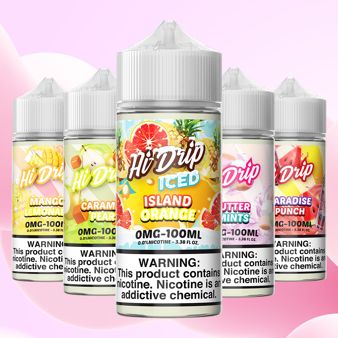 Hi-Drip Series E-Liquid 100mL (Freebase) Group Photo