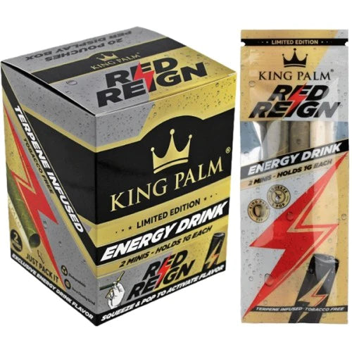 King Palm Real Leaf Rolls | 20-packs 2 minis | Energy Drink with Packaging