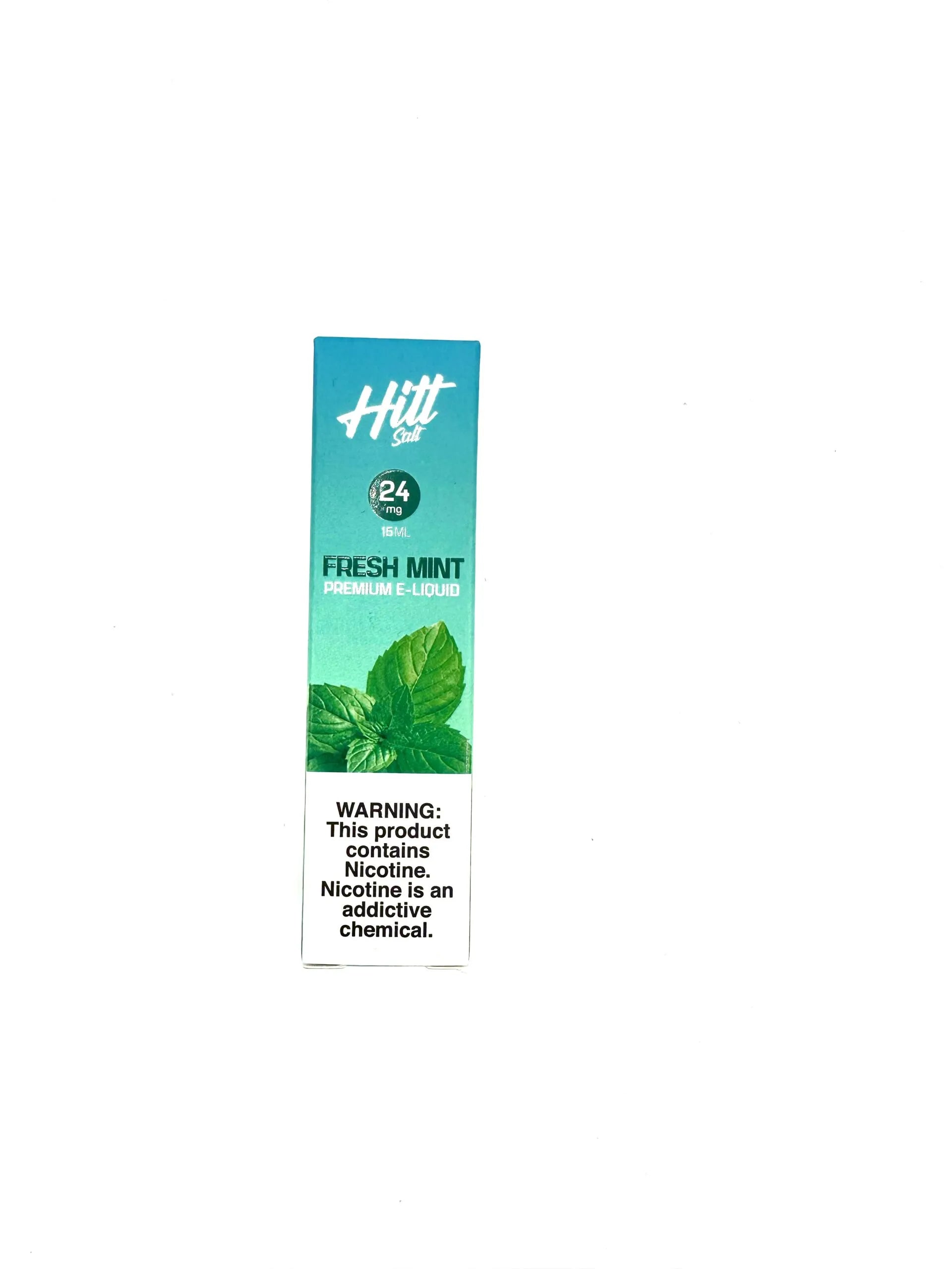 Hitt Salt Series E-Liquid 15mL | 24mg | Fresh Mint with packaging