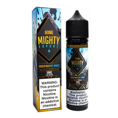 Mighty Vapors Series E-Liquid 60mL Frozen Majestic Mango with packaging