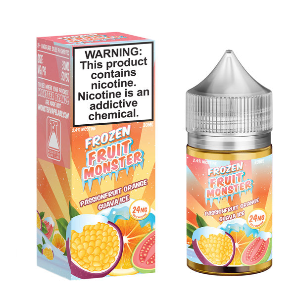 Jam Monster Salt Series E-Liquid 30mL Frozen Passionfruit Orange Guava Ice with packaging