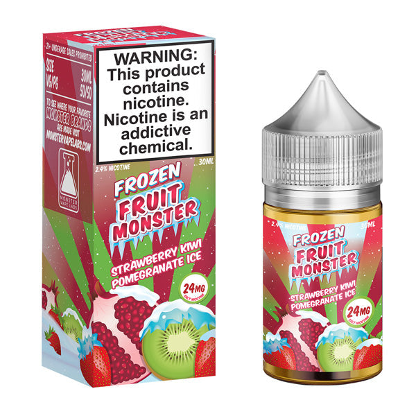 Jam Monster Salt Series E-Liquid 30mL Frozen Strawberry Kiwi Pomegranate Ice with packaging