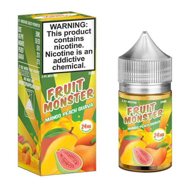 Jam Monster Salt Series E-Liquid 30mL Fruit Mango Peach Guava with packaging