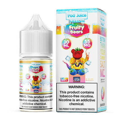 Pod Juice Salt Series E-Liquid 30mL Fruity Bears Freeze with packaging