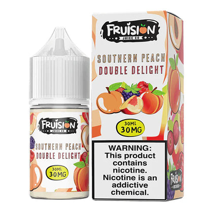 Fruision E-Juice 30mL (Salt Nic) | Southern Peach Double Delight with packaging