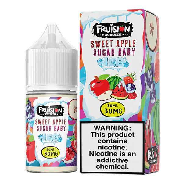 Fruision E-Juice 30mL (Salt Nic) | Sweet Apple Sugar Baby Ice with packaging