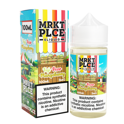 MRKT PLCE Series E-Liquid 100mL (Freebase) | Fuji Pear Mangoberry with packaging