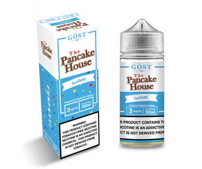Pancake House Series E-Liquid 100mL (Freebase) | Funfetti with Packaging