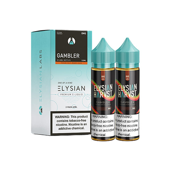 Elysian Series E-Liquid 120mL (Freebase) | Gambler with packaging