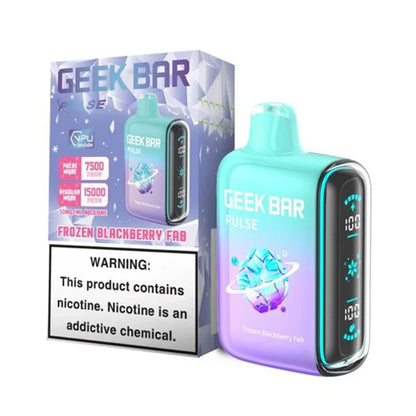 Geek Bar Pulse Disposable 15000 Puffs 16mL 50mg | MOQ 5 | Frozen Blackberry Fab with packaging