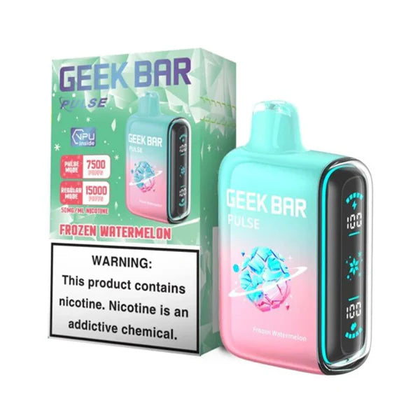 Geek Bar Pulse Disposable 15000 Puffs 16mL 50mg | MOQ 5 | Frozen Watermelon with packaging