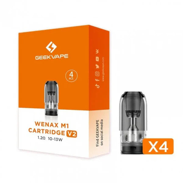 Geekvape Wenax M1 V2 Pod (4-Pack) 1.2ohm with Packaging