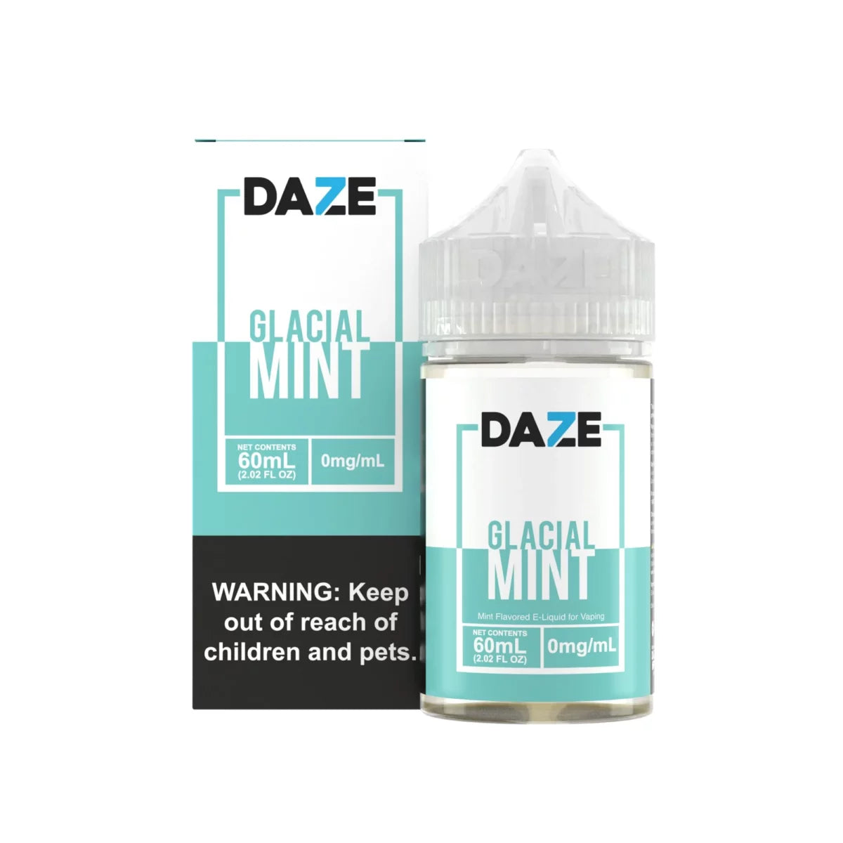 7Daze TF-Nic Series E-Liquid 60ml (Freebase) Glacial Mint with Packaging
