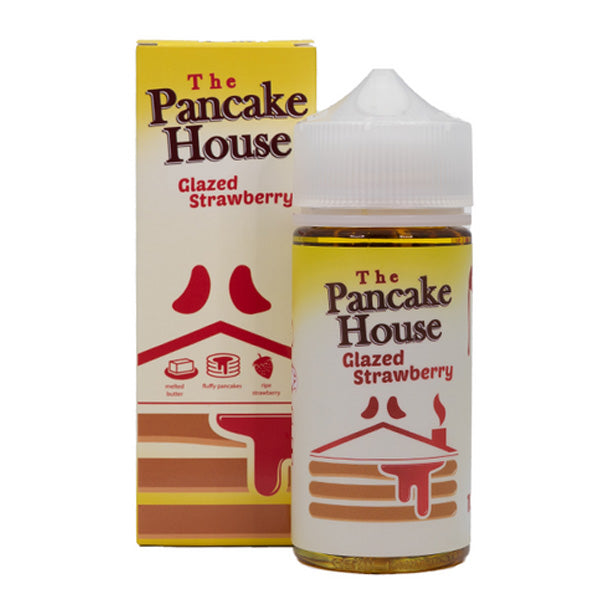 Pancake House Series E-Liquid 100mL (Freebase) | 0mg Glazed Strawberry with Packaging
