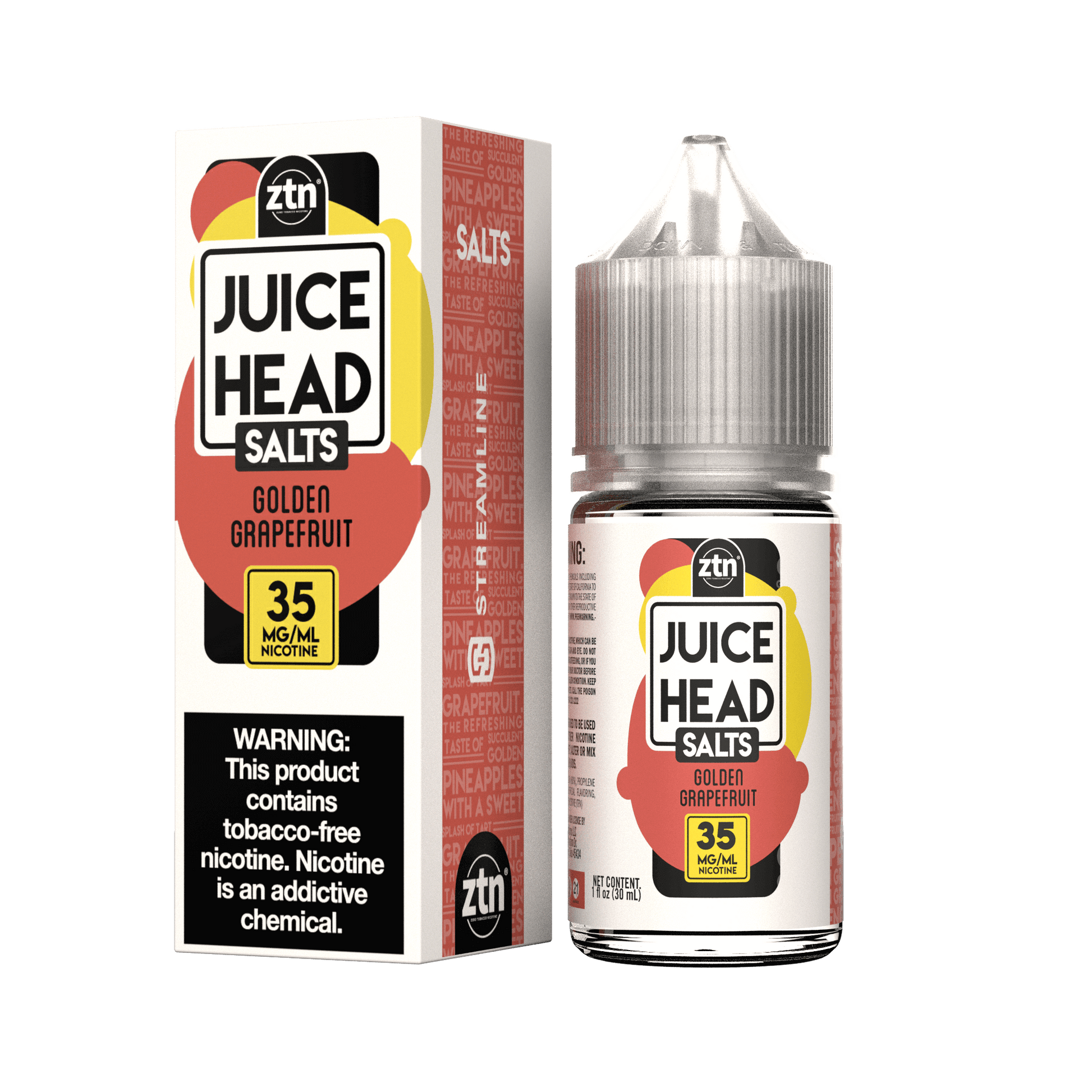 Juice Head Salt Series E-Liquid 30mL (Salt Nic)| Golden Grapefruit with packaging