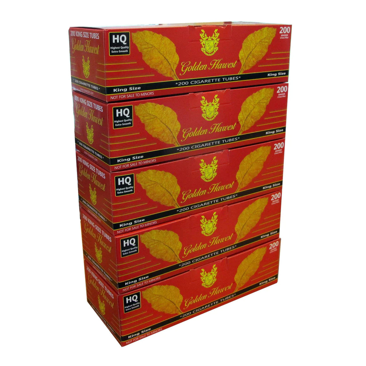 Golden Harvest Cigarette Filter Tubes | Red King Size with Packaging 