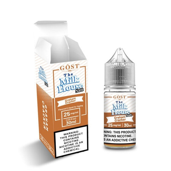 The Milk House Salt Series E-Liquid 30mL (Salt Nic) | Graham Cracker with packaging