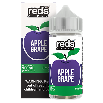 7Daze Reds E-Liquid 100mL (Freebase) | Grape with Packaging