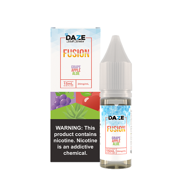 7Daze Fusion Salt Series E-Liquid 15mL (Salt Nic) | Grape Apple Aloe Iced