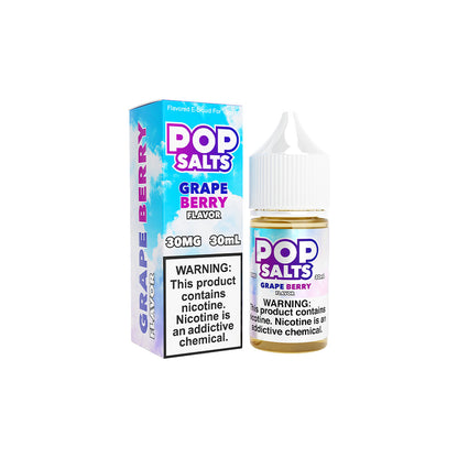 Pop Salts E-Liquid 30mL Salt Nic | Grape Berry with Packaging