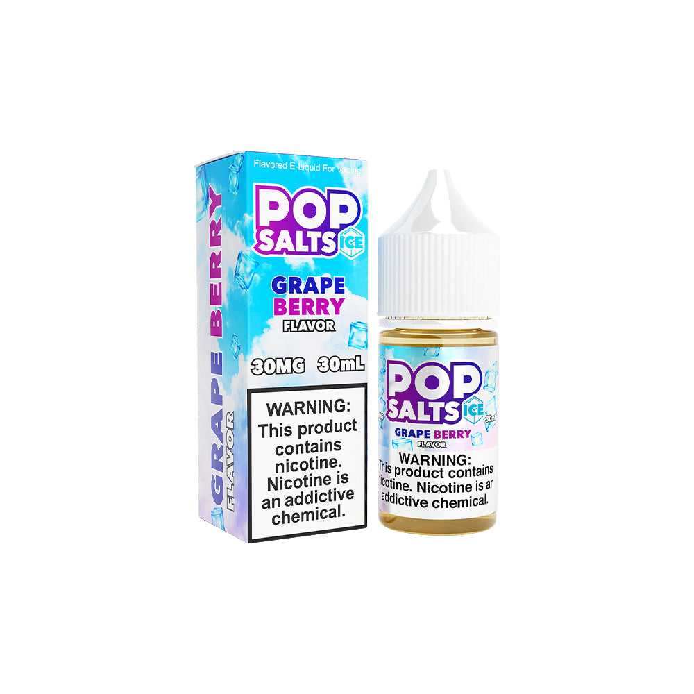 Pop Salts E-Liquid 30mL Salt Nic | Grape Berry Ice with Packaging