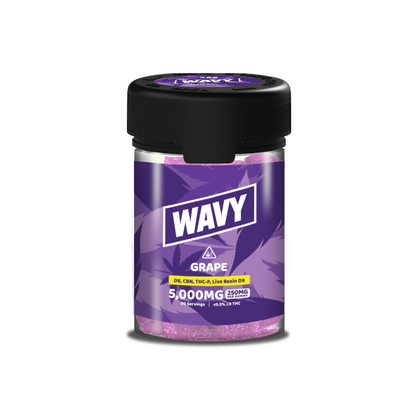 Wavy Gummies D8 + CBN + THCP + LR D9 Gummies (5000mg 20ct Jar) | Grape