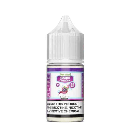 Pod Juice Salt Series E-Liquid 30mL Grape Chew Freeze bottle