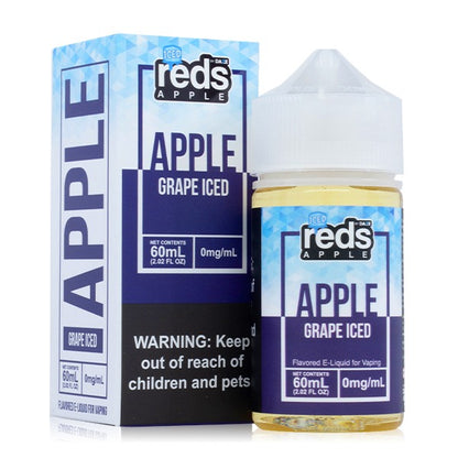 Reds Apple Series E-Liquid 60mL (Freebase) Grape  Iced with Packaging