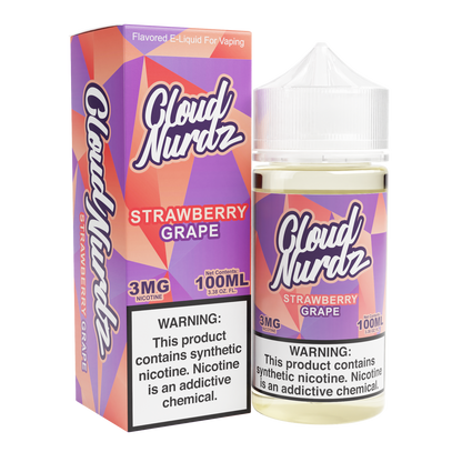 Cloud Nurdz Series E-Liquid 100mL Grape Strawberry with packaging