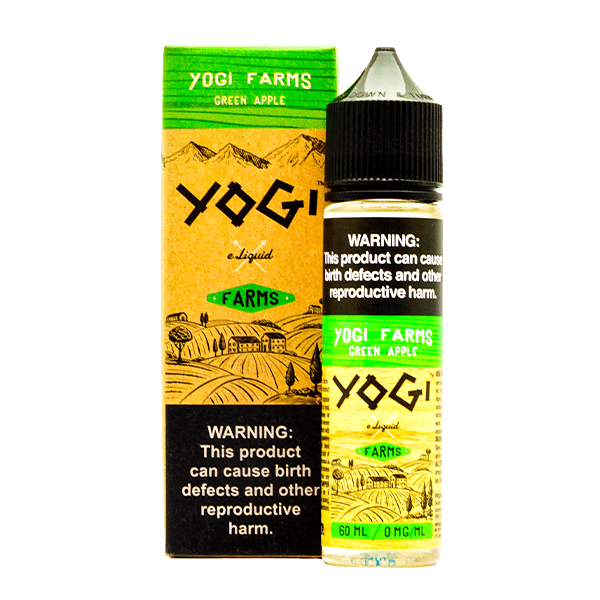 Yogi E-Liquid 60mL | (Original & Farms Series) Green Apple with packaging