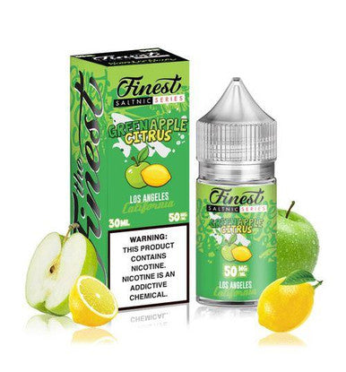Finest Salt Series E-Liquid 30mL (Salt Nic) | Green Apple Citrus with Packaging