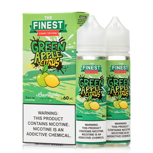 Sweet & Sour Series by Finest E-Liquid x2-60mL Green apple with packaging