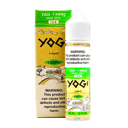 Yogi E-Liquid 60mL | Original & Farms Series) Green apple ice with packaging