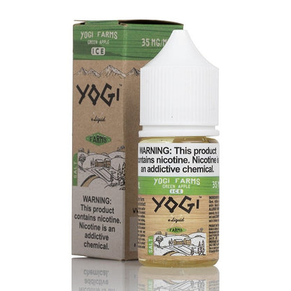 Yogi Salt Series E-Liquid 30mL | Green Apple Ice with packaging