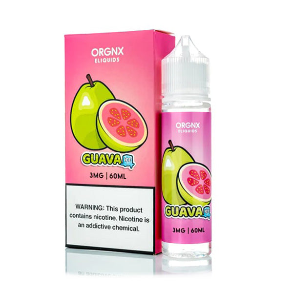 ORGNX Series E-Liquid | 60mL (Freebase) Guava Ice With Packaging