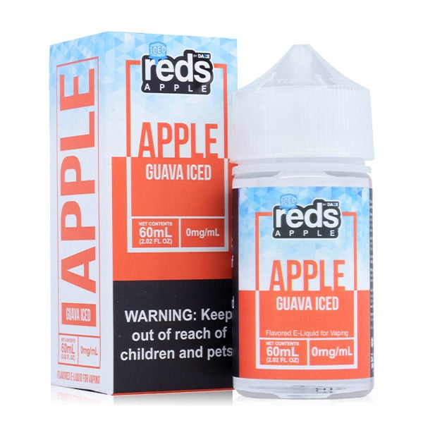 Reds Apple Series E-Liquid 60mL (Freebase) Guava Iced with Packaging