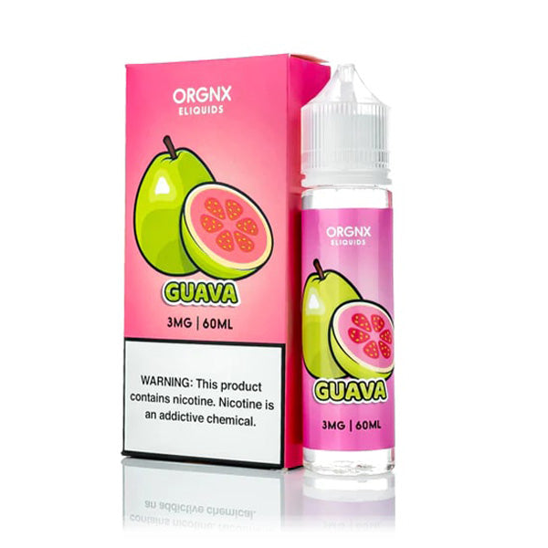 ORGNX Series E-Liquid | 60mL (Freebase) Guava With Packaging