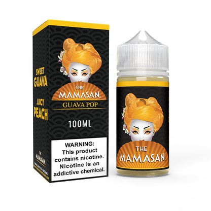 The Mamasan Series E-Liquid 100mL Guava Pop with packaging