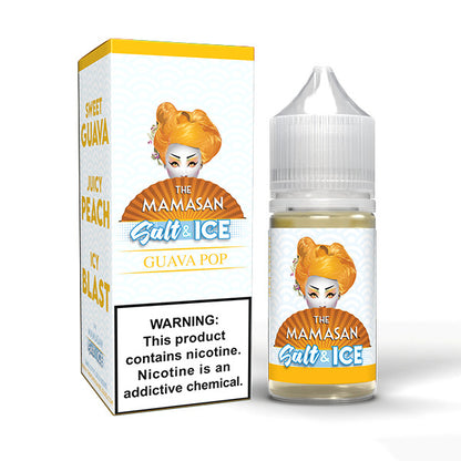 The Mamasan Salt Series E-Liquid 30mL Guava Pop Ice with packaging