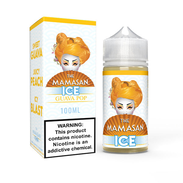 The Mamasan Series E-Liquid 100mL Guava Pop Ice with packaging