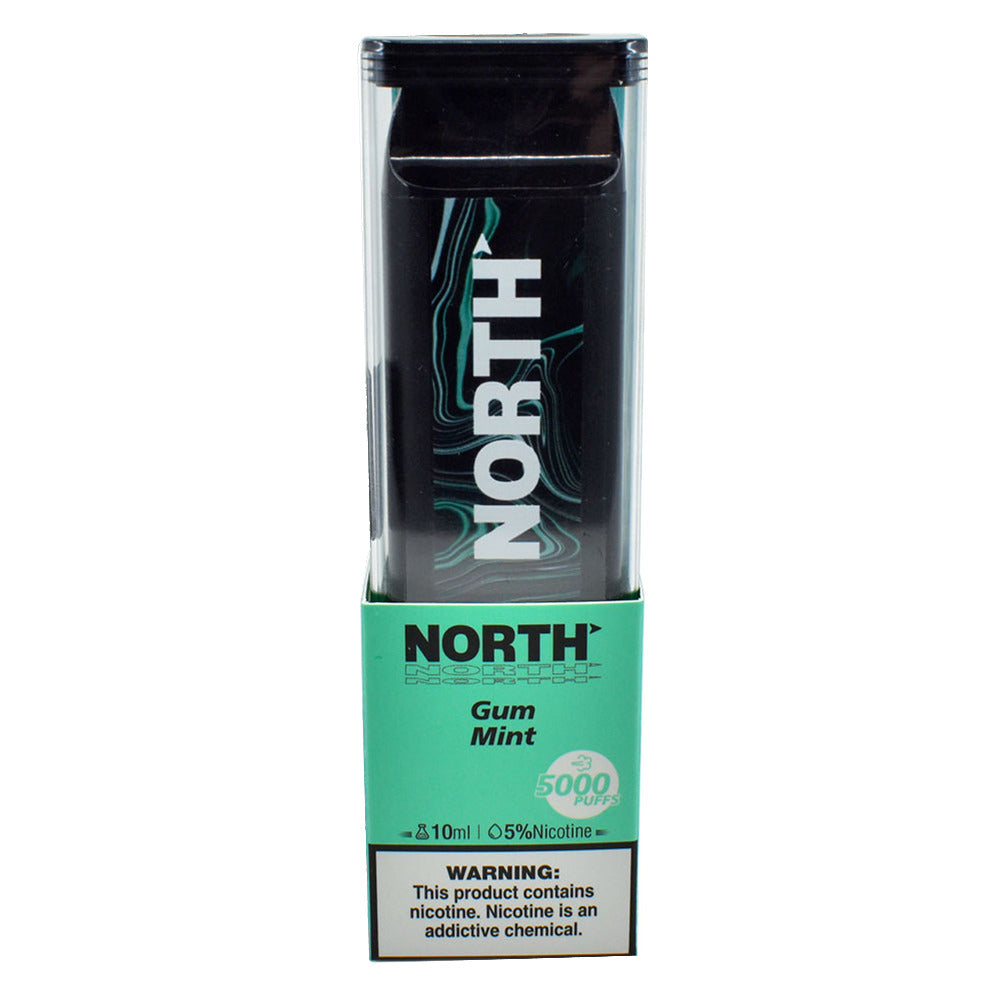 North Disposable 5000 Puffs 10mL 50mg | MOQ 10 | Gum Mint with Packaging
