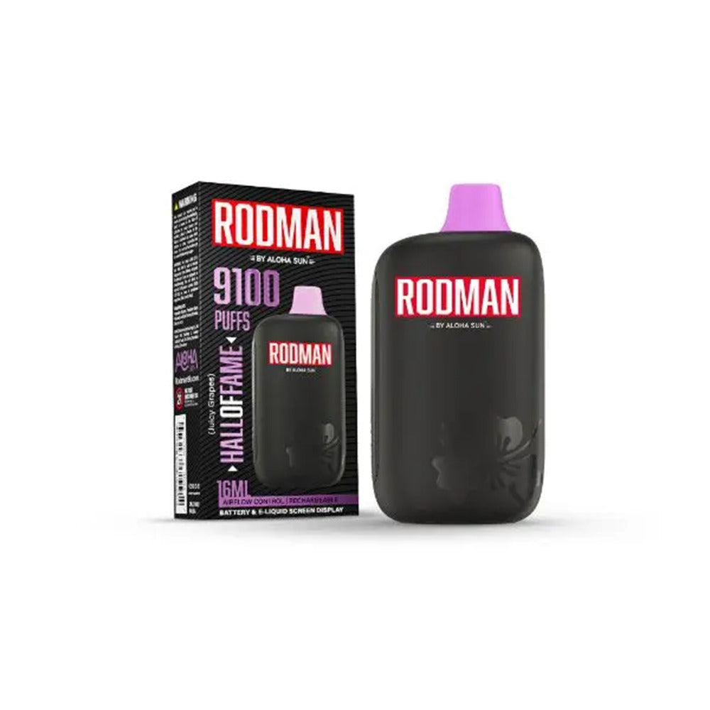 Aloha Sun Rodman Disposable 9100 Puffs 16mL 50mg | MOQ 10 | Hall Of Fame with Packaging