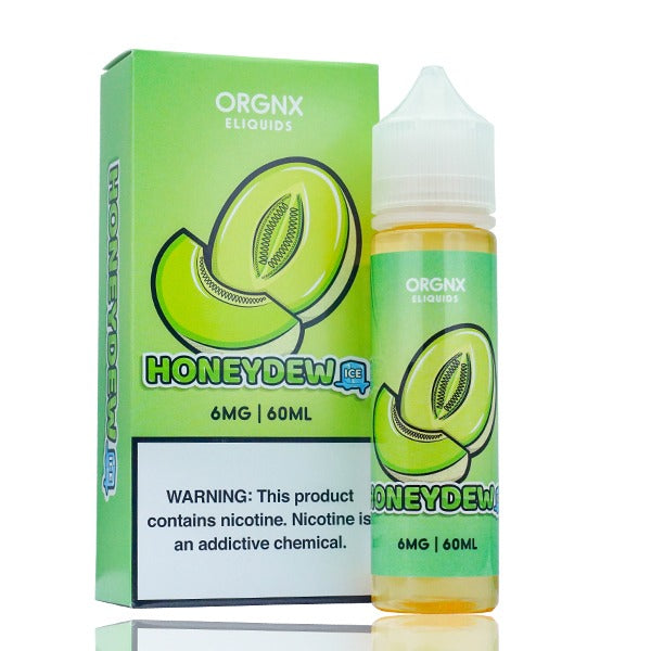 ORGNX Series E-Liquid | 60mL (Freebase) Honeydew Ice With Packaging