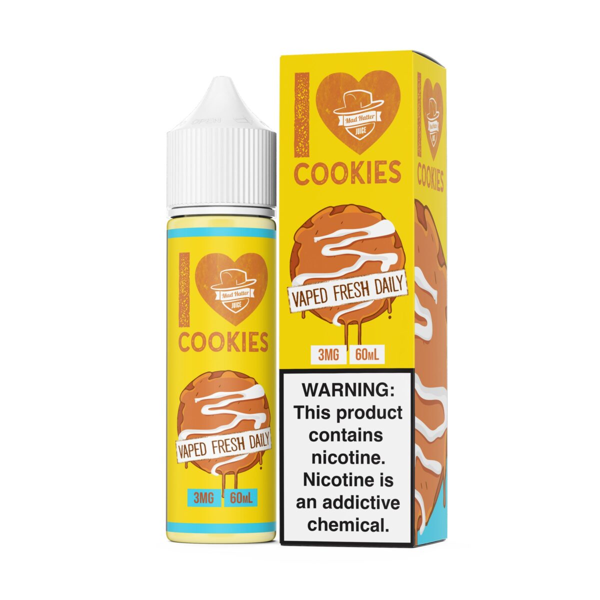 Mad Hatter I Love Series E-Liquid | 60mL (Freebase) I Love Cookies with Packaging