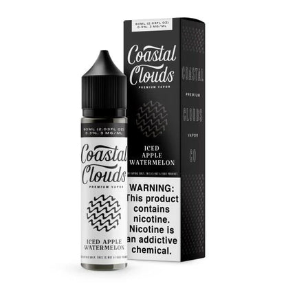 Coastal Clouds 0mg 60mL Iced Apple Watermelon with Packaging