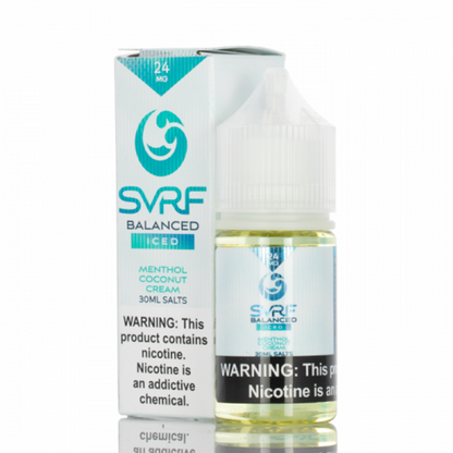 SVRF Salt Series E-Liquid 30mL (Salt Nic) Balanced Iced with packaging