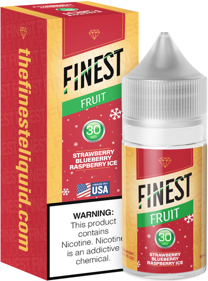 Finest Salt Series E-Liquid 30mL – Strawberry Blueberry Raspberry Ice  with packaging