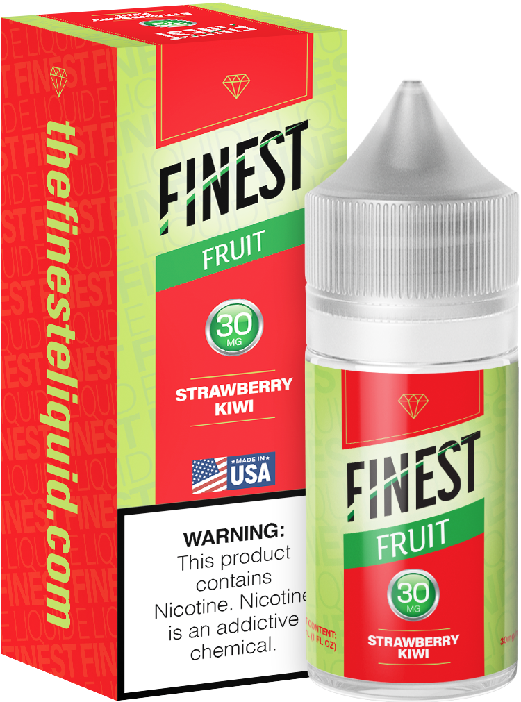 Finest Salt Series E-Liquid 30mL – Strawberry Kiwi with packaging