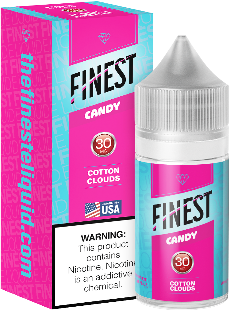 Finest Salt Series E-Liquid 30mL – Salt Nic- Blue-Berries Cotton Clouds with packaging