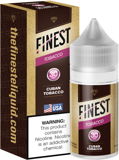 Finest Salt Series E-Liquid 30mL – Cuban Tobacco with packaging